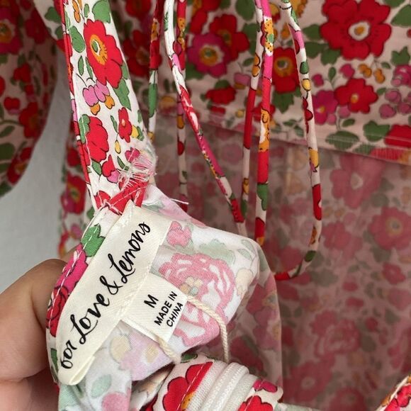 For Love and Lemon Auden Puff Sleeve Mini Dress Size Medium - Picture 7 of 13